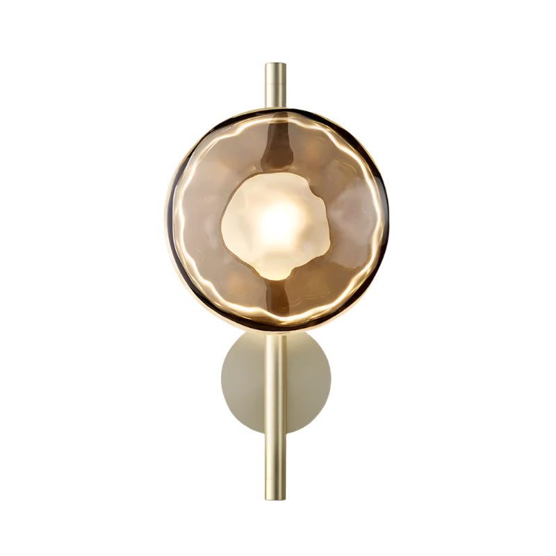 Wandlamp Glas Rond Scandinavisch LED 5W Zwart Goud 20cm Design | Restfield