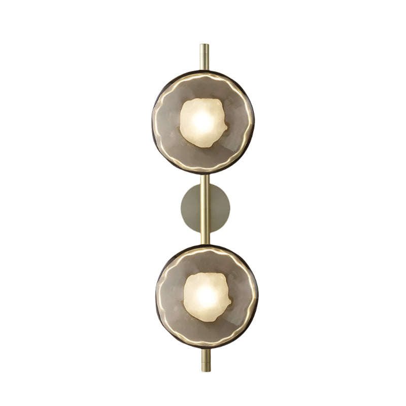 Wandlamp Glas Rond Scandinavisch LED 5W Zwart Goud 20cm Design | Restfield
