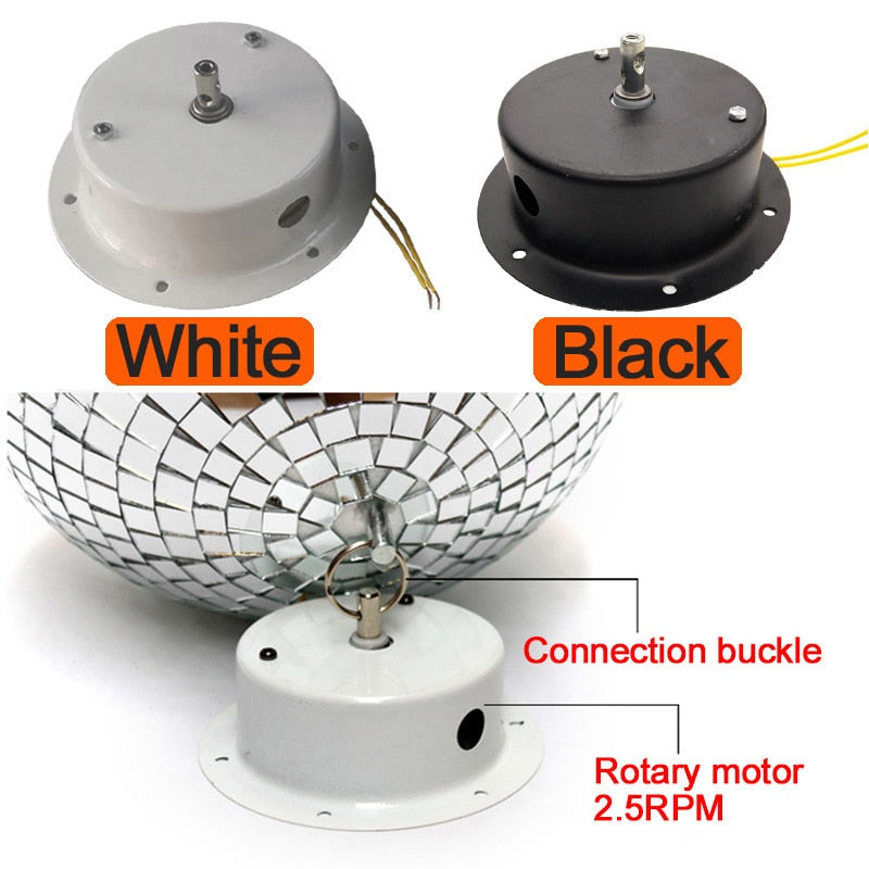 Grote Roterende Spiegel Disco Bal Met Motor Optie Voor Feest, DJ En Podiumverlichting 10–30CM | Restfield