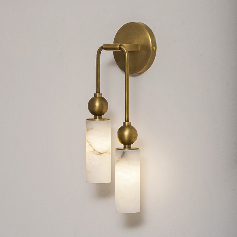 Vintage Wandlamp met Vogel in Messing en Alabaster – Design Wandlamp voor Slaapkamer, Hal en Woonkamer met E14 Fitting | Restfield