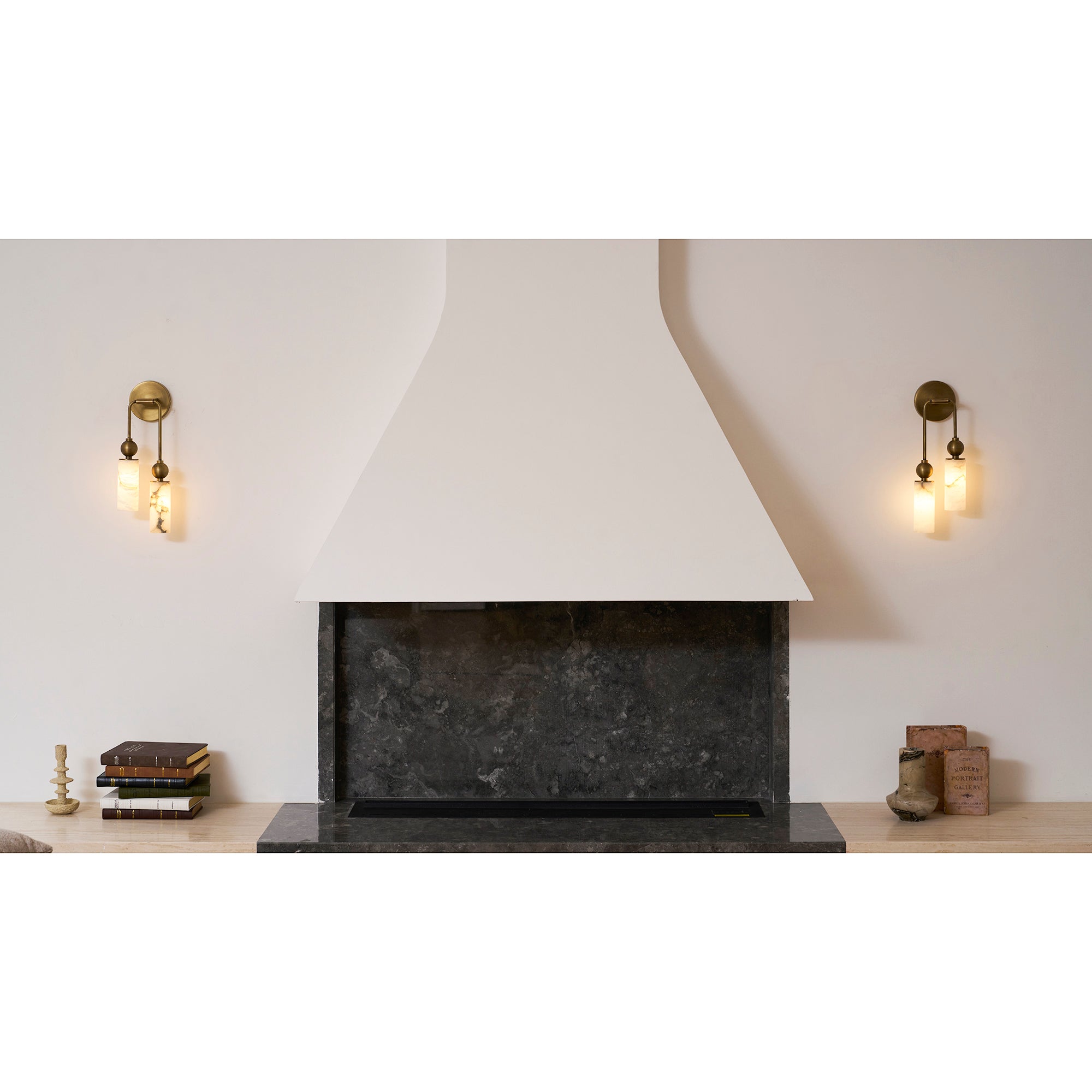 Vintage Wandlamp met Vogel in Messing en Alabaster – Design Wandlamp voor Slaapkamer, Hal en Woonkamer met E14 Fitting | Restfield