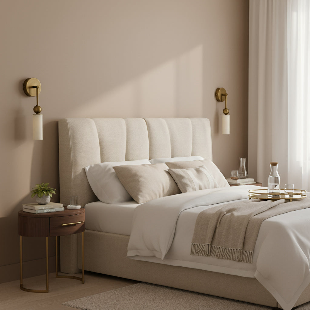 Vintage Wandlamp met Vogel in Messing en Alabaster – Design Wandlamp voor Slaapkamer, Hal en Woonkamer met E14 Fitting | Restfield