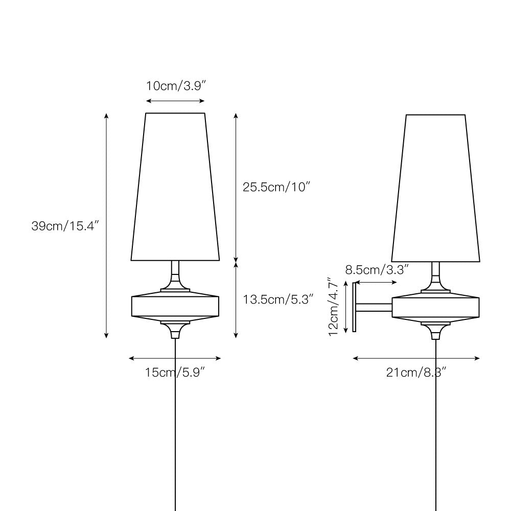 Design Wandlamp met Stekker in Hout en Messing – Natuurlijke Verlichting met Stoffen Kap 1 of 2 Lichtpunten | Restfield