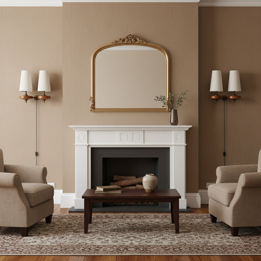 Design Wandlamp met Stekker in Hout en Messing – Natuurlijke Verlichting met Stoffen Kap 1 of 2 Lichtpunten | Restfield