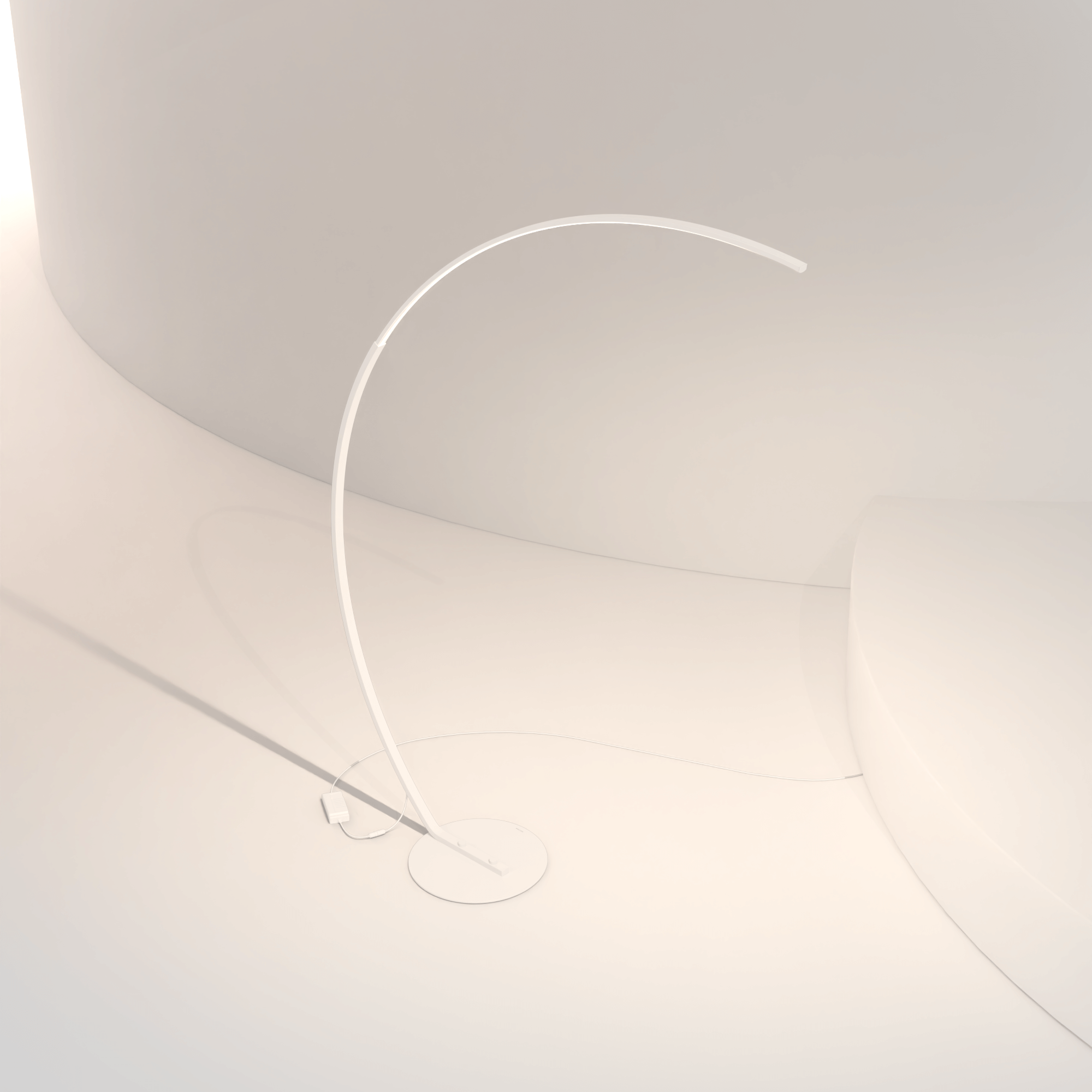 LED Vloerlamp Booglamp Zwart Wit Dimbaar 170cm Modern Design | Restfield