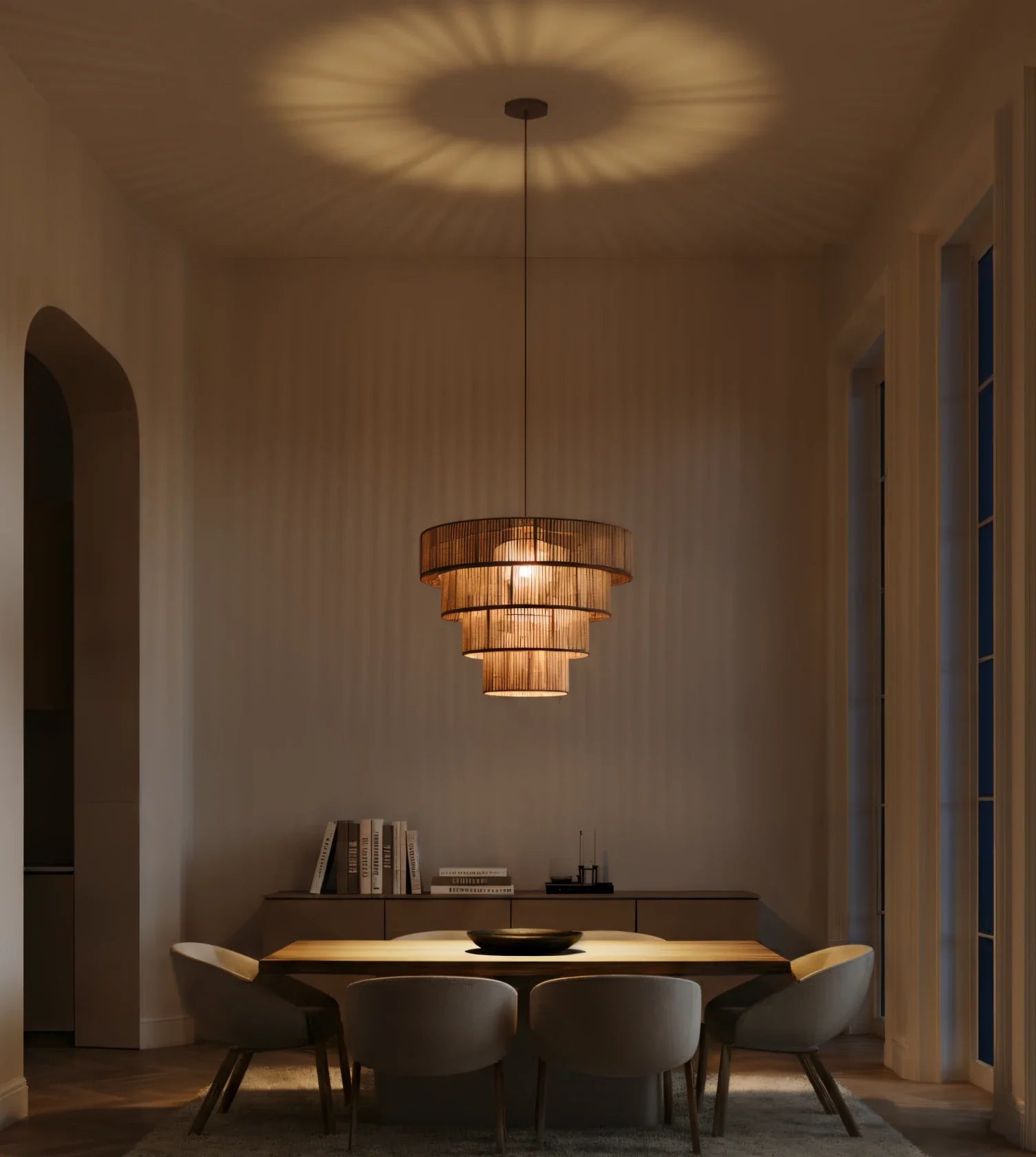 Hanglamp Gevlochten Katoen Taupe 50cm Boho Scandinavisch Verstelbaar | Restfield