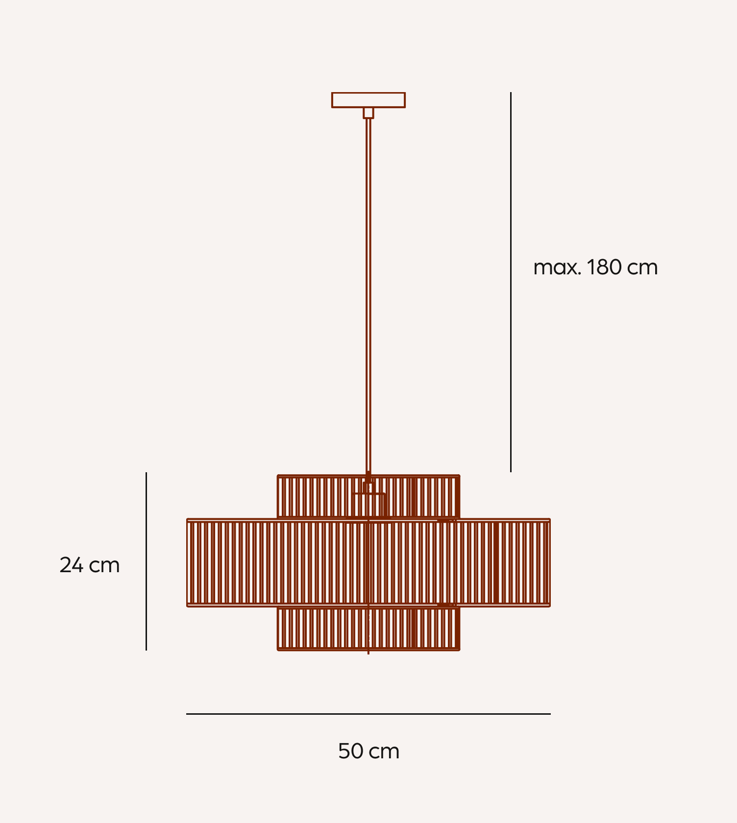Hanglamp Gevlochten Katoen 50cm Boho Scandinavisch Design Verstelbaar | Restfield
