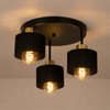 Plafondlamp 3 Lichts Zwart Goud Metaal E27 Ø30cm Modern Design | Restfield