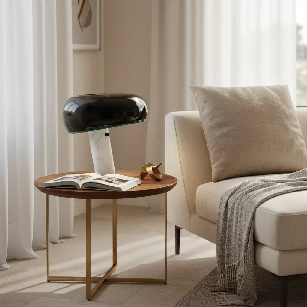 Design Tafellamp met Marmeren Voet – Warm Licht voor Woonkamer & Slaapkamer | Restfield