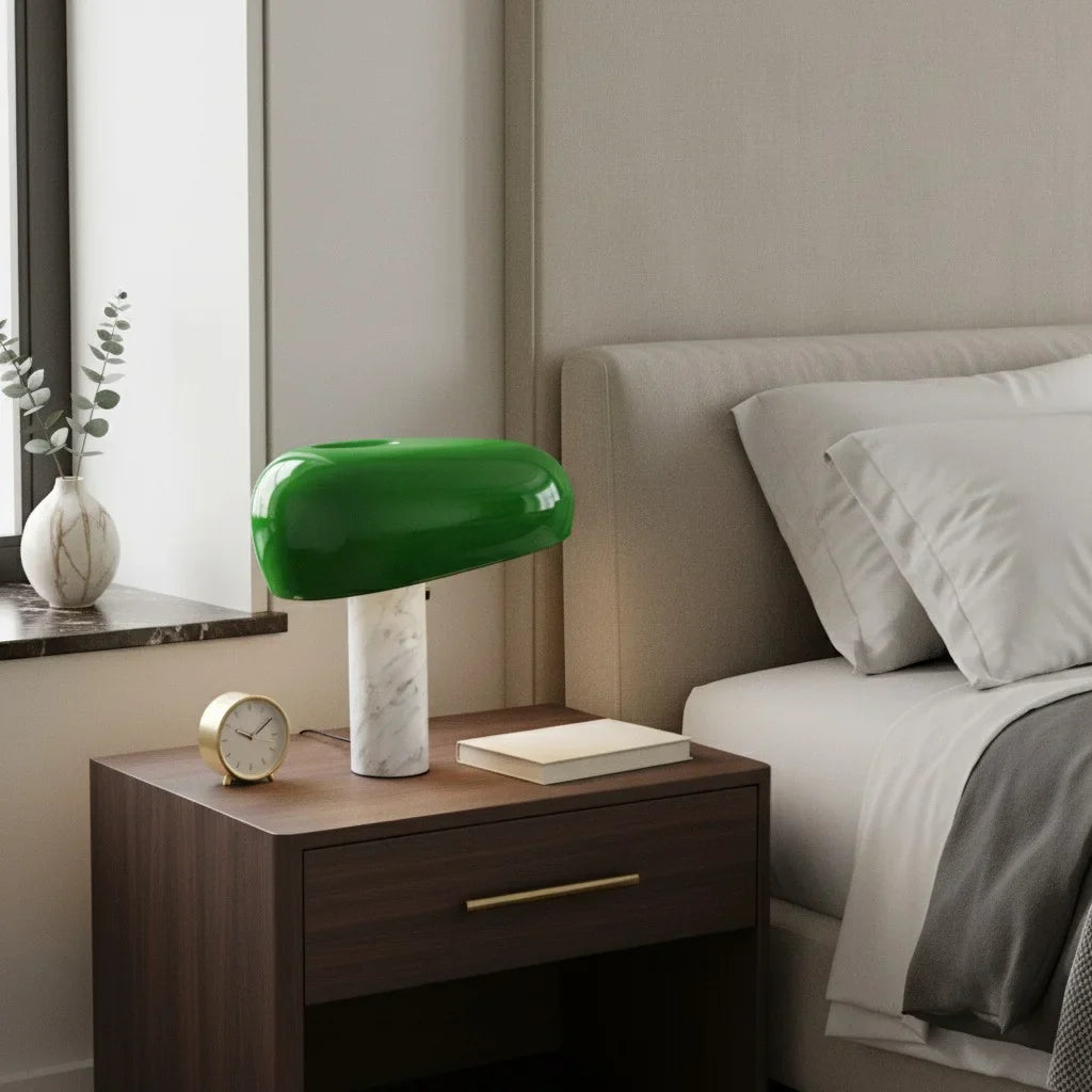 Design Tafellamp met Marmeren Voet – Warm Licht voor Woonkamer & Slaapkamer | Restfield