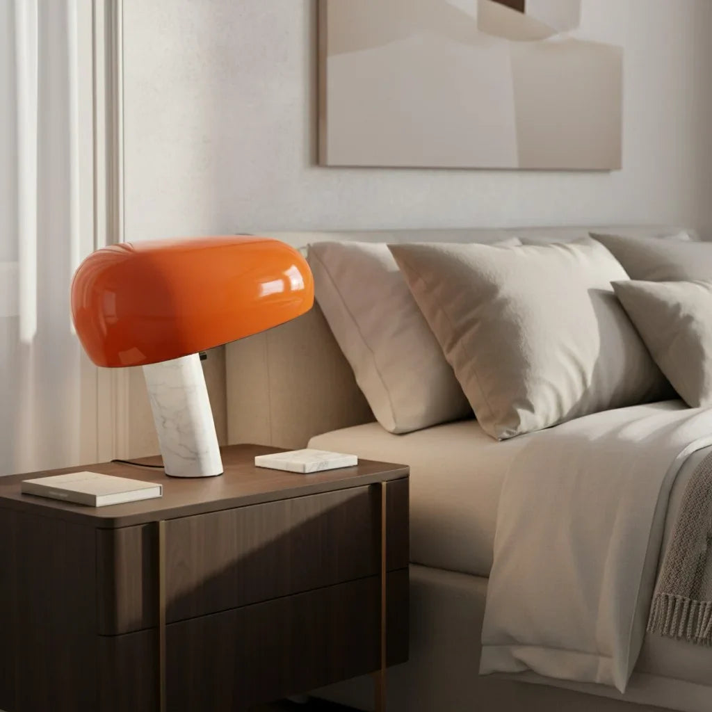 Design Tafellamp met Marmeren Voet – Warm Licht voor Woonkamer & Slaapkamer | Restfield