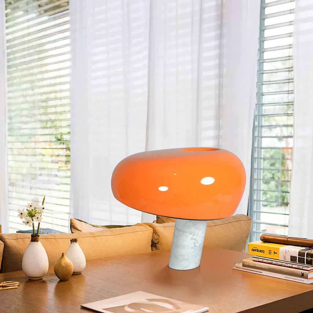 Design Tafellamp met Marmeren Voet – Warm Licht voor Woonkamer & Slaapkamer | Restfield