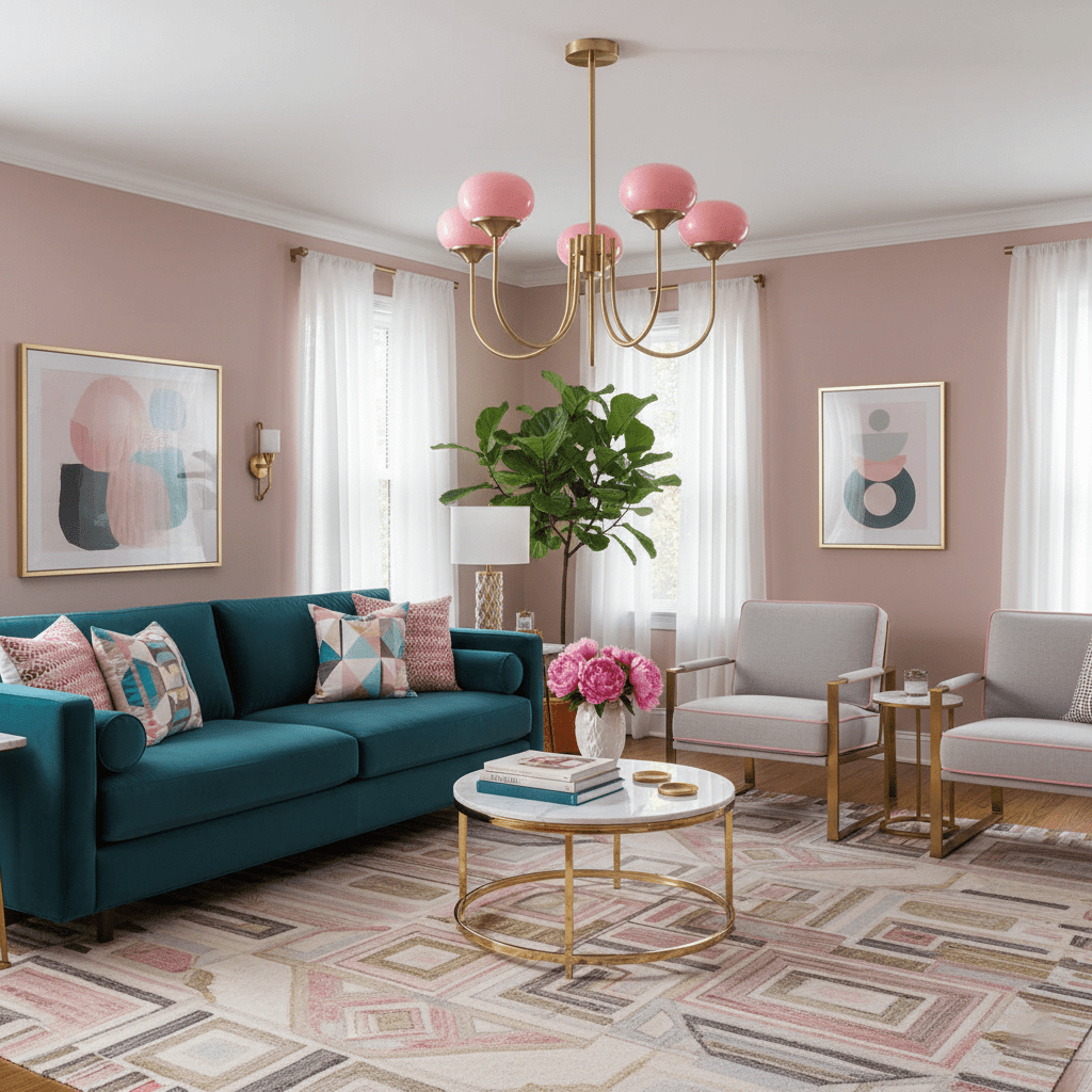 Glazen Kroonluchter Met Roze Witte Of Creme Bollen En Gouden Of Chromen Frame Moderne Design Kroonluchter Met 3 Of 5 Lichtpunten Voor Woonkamer En Eetkamer | Restfield