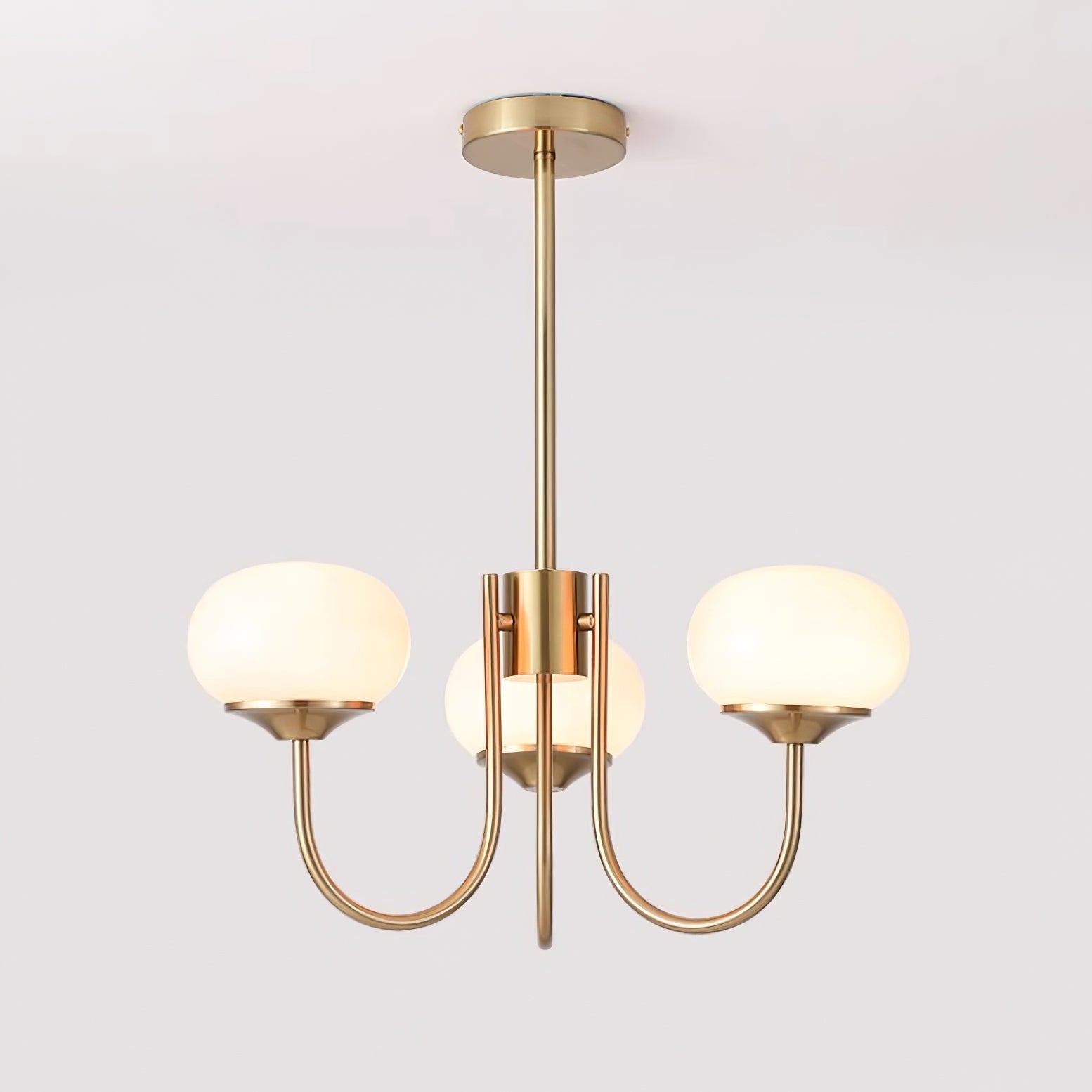 Glazen Kroonluchter Met Roze Witte Of Creme Bollen En Gouden Of Chromen Frame Moderne Design Kroonluchter Met 3 Of 5 Lichtpunten Voor Woonkamer En Eetkamer | Restfield