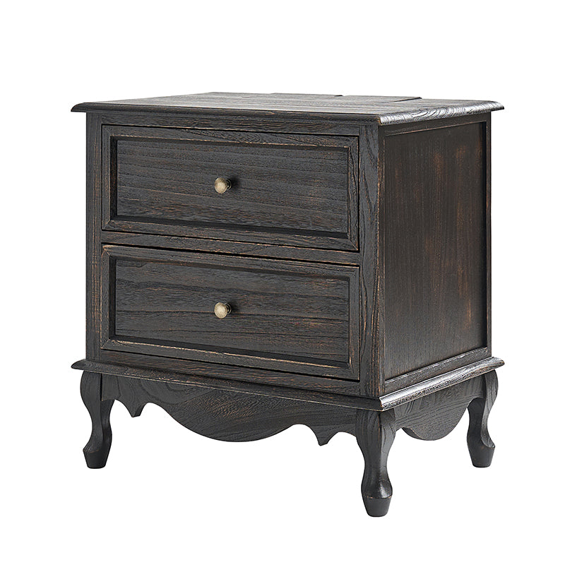 Franse Landelijke Bijzettafel Met 2 Lades En Geïntegreerd Oplaadstation Voor Woonkamer | Restfield