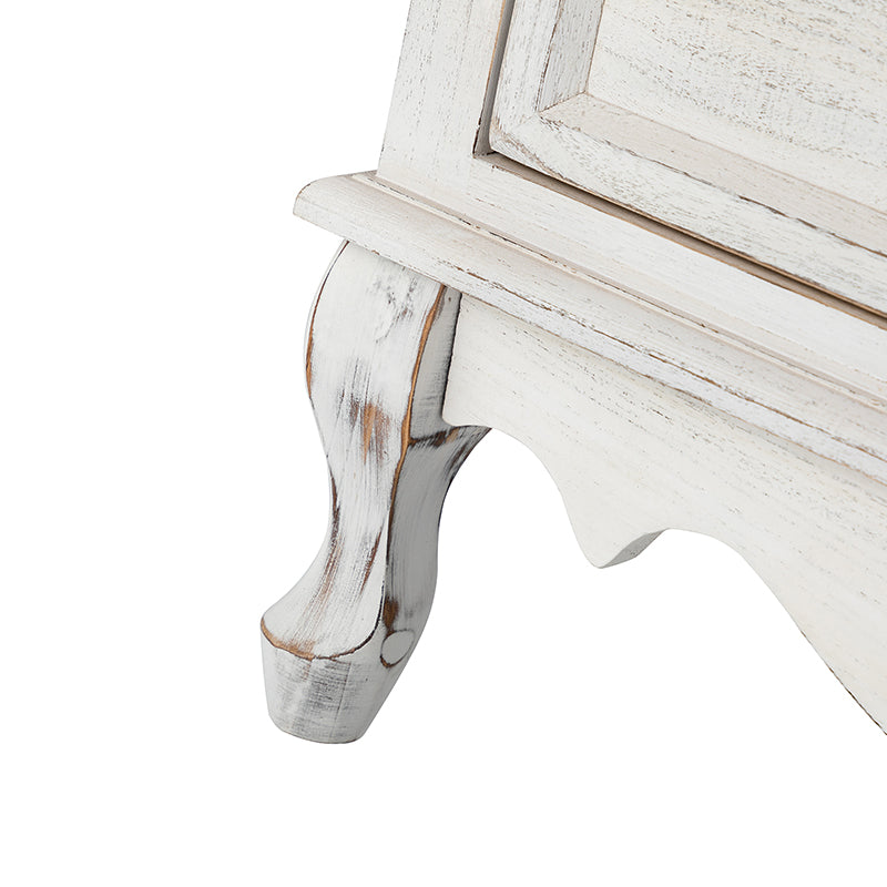 Franse Landelijke Bijzettafel Met 2 Lades En Geïntegreerd Oplaadstation Voor Woonkamer | Restfield