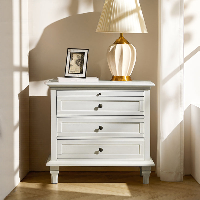 Landelijke Houten Bijzettafel Met 3 Lades En Geïntegreerd Oplaadstation Voor Woonkamer | Restfield