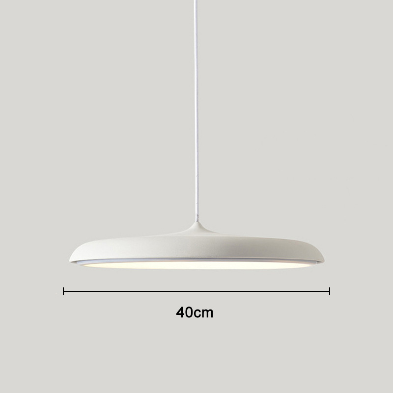 Scandinavische ultradunne schijfvormige hanglamp met diffuus ledlicht voor moderne interieurs | Restfield