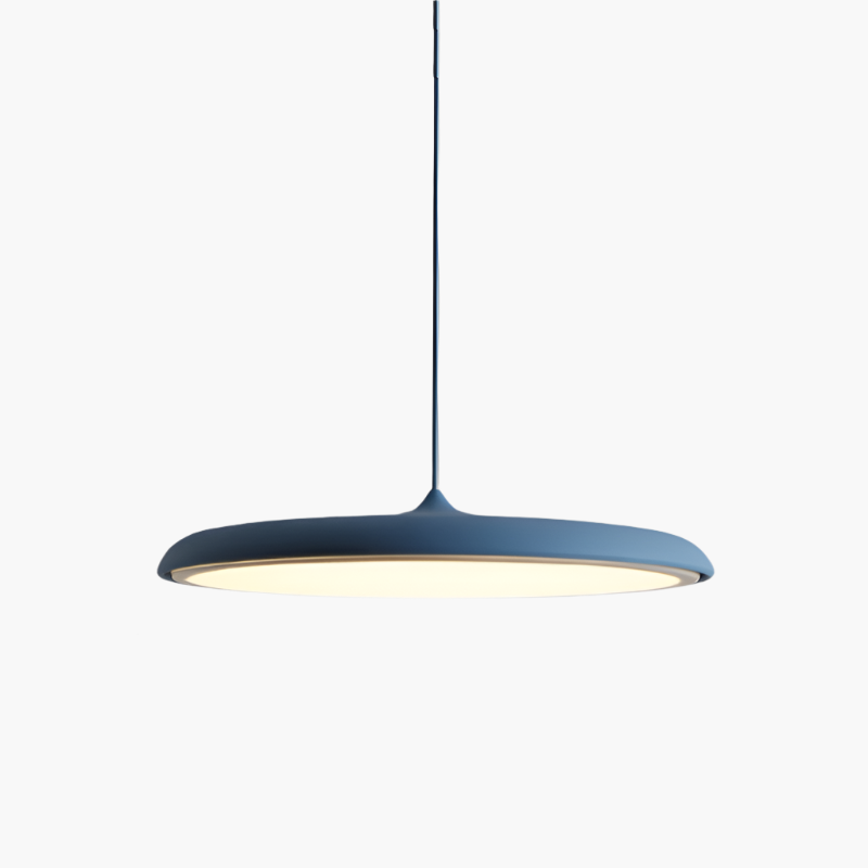 Scandinavische ultradunne schijfvormige hanglamp met diffuus ledlicht voor moderne interieurs | Restfield