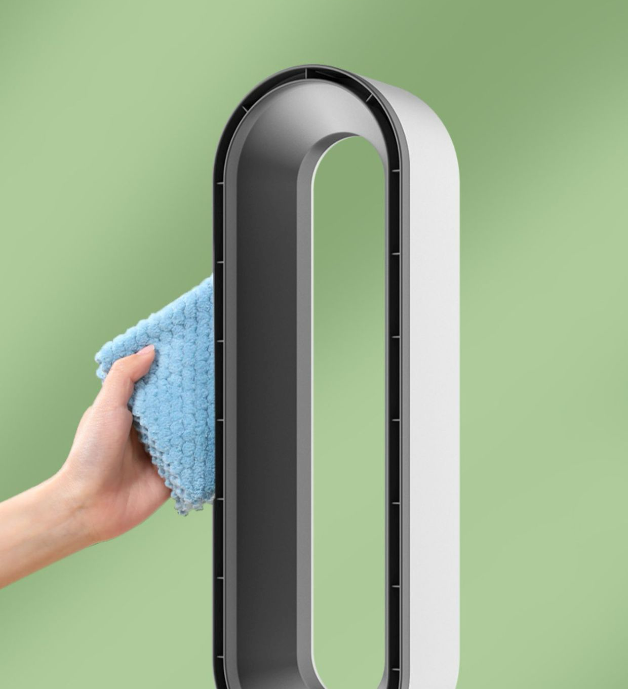 Bladeloze ventilator met luchtkoeler functie en stille luchtcirculatie voor slaapkamer en woonkamer | Restfield