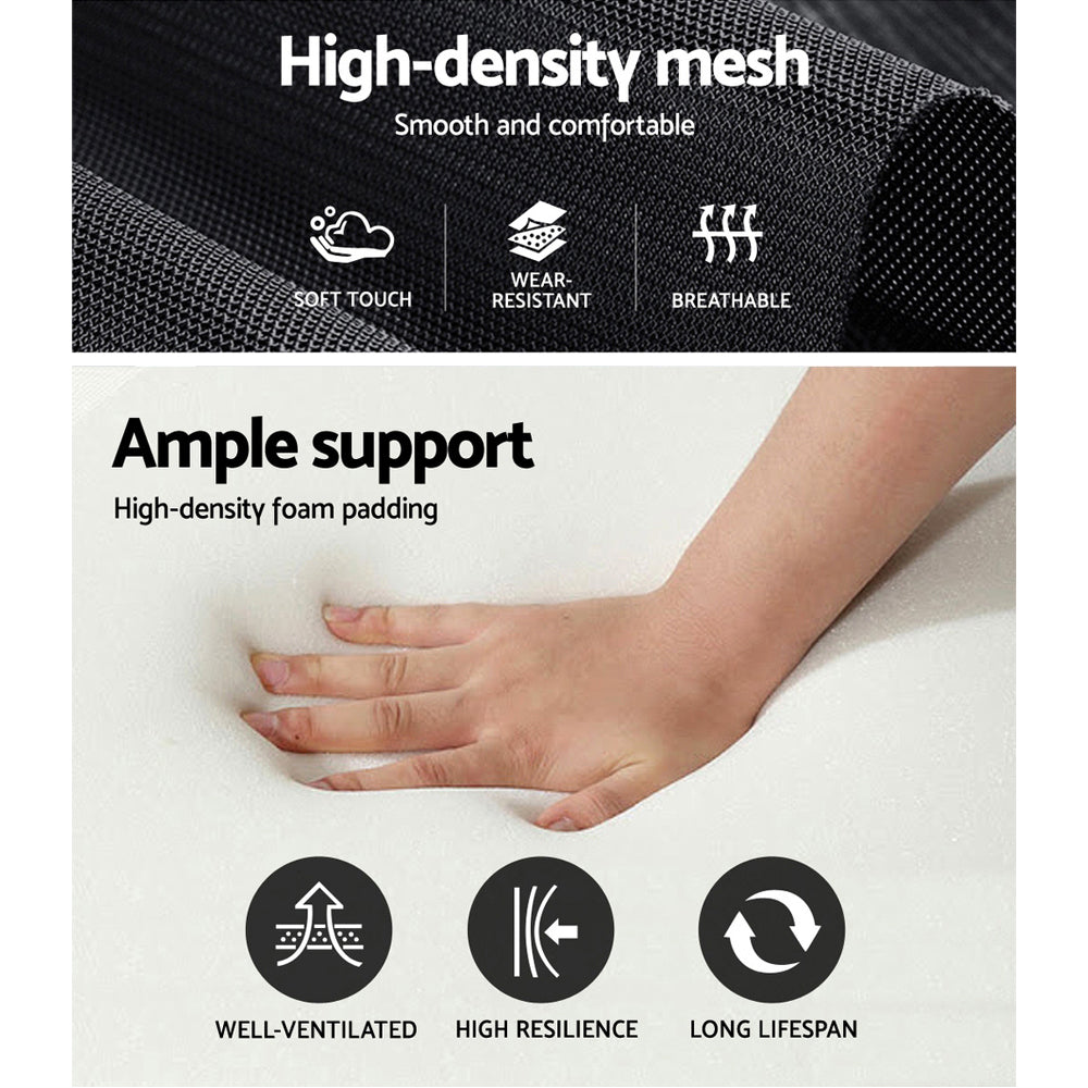 Ergonomische High Back Bureaustoel met Voetensteun, 150° Kantelmechanisme en Verstelbare Hoofdsteun – Zwart | Restfield