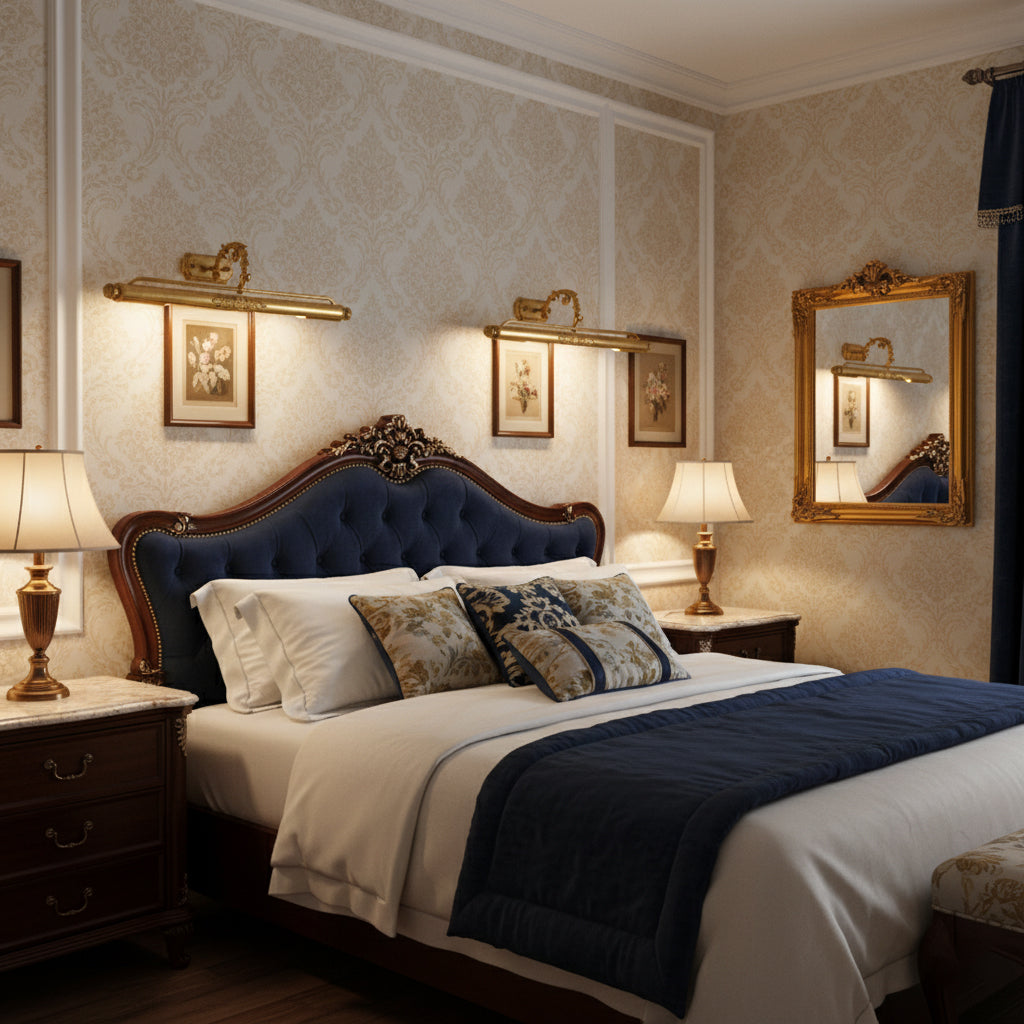 Messing Schilderij Wandlamp met Geïntegreerde Verlichting – Luxe Galerijverlichting in Antiek Messing | Restfield