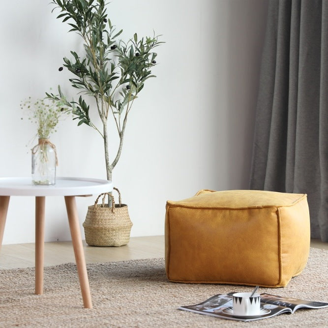 Zitzak Rond Kunstleer Modern 100cm Retro Leer Kinderen Volwassenen Binnen