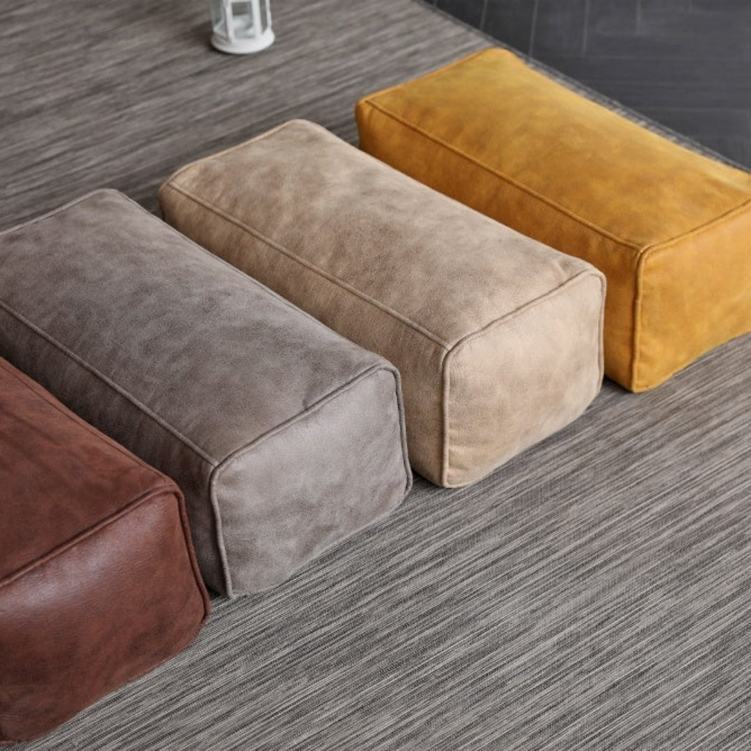 Zitzak Rond Kunstleer Modern 100cm Retro Leer Kinderen Volwassenen Binnen