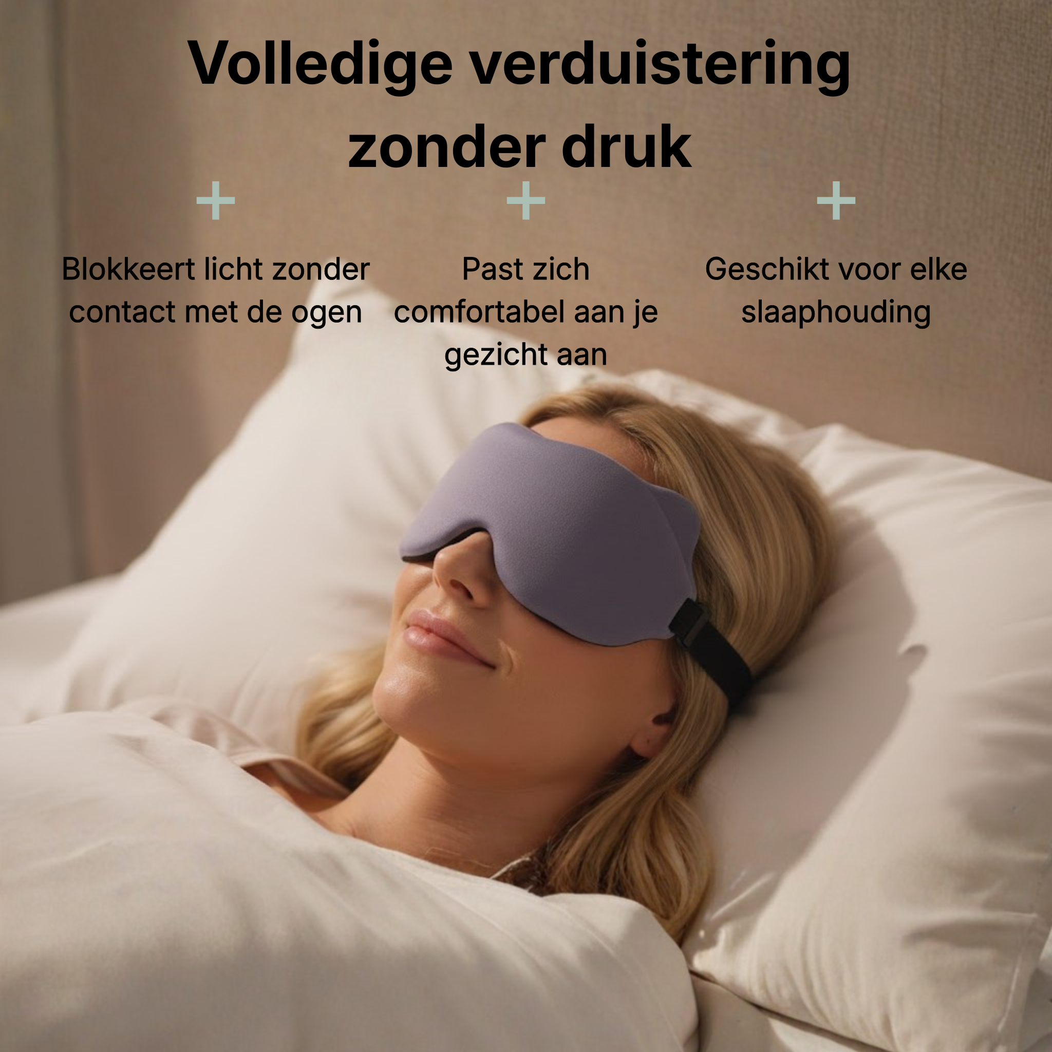 Restfield | 3D Comfort Slaapmasker – Oogvrij – Volledig Verduisterend