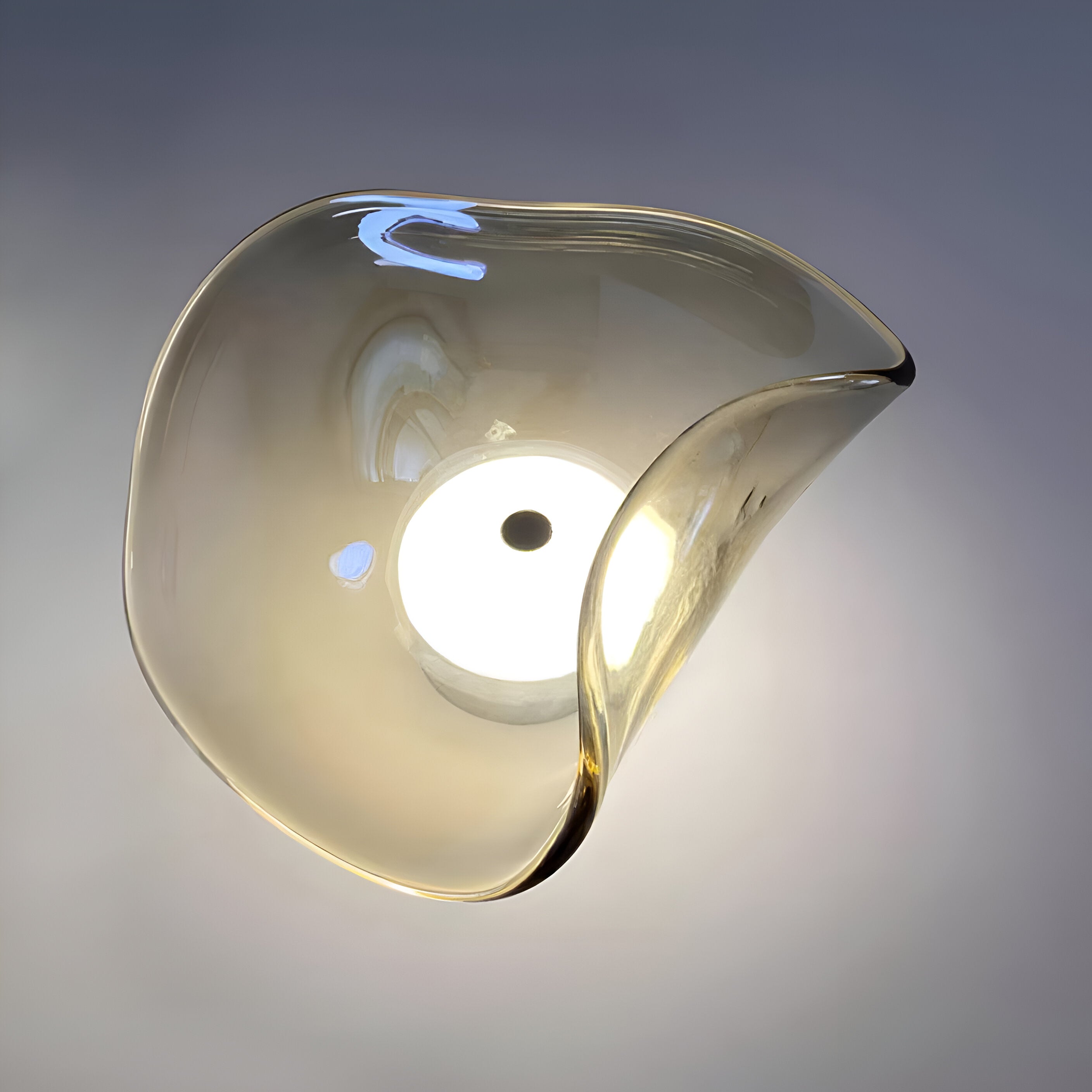 Wandlamp Gebogen Glas LED Sculpturaal Nordisch Goud Zwart 25cm Woonkamer Slaapkamer | Restfield