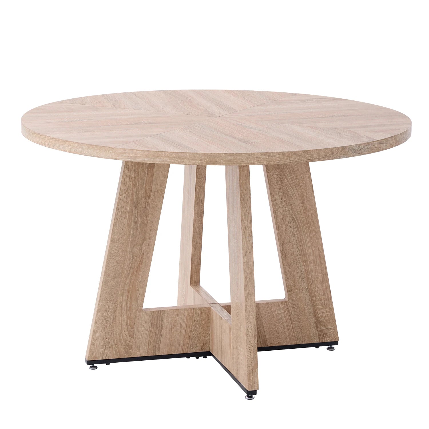 Ronde Eettafel 120cm Hout Industrieel Zwart Of Naturel 4-6 Personen | Restfield