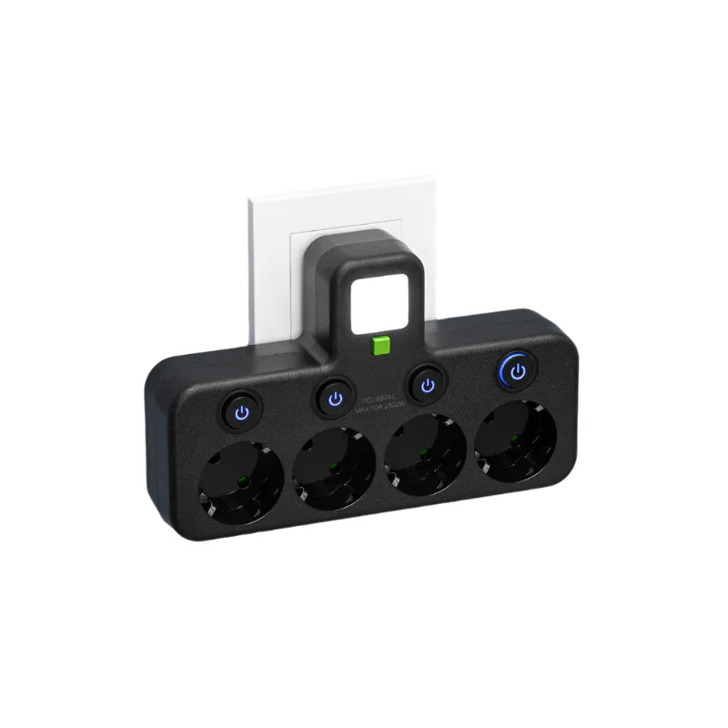 Meervoudige stekkerdoos met USB en USB-C, schakelaar en overspanningsbeveiliging | Restfield