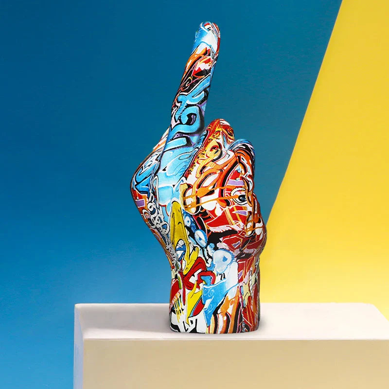 Beeldje Sculptuur Brutale Uitstraling Resin Decoratie Zwart 19cm Binnen Buiten | Restfield