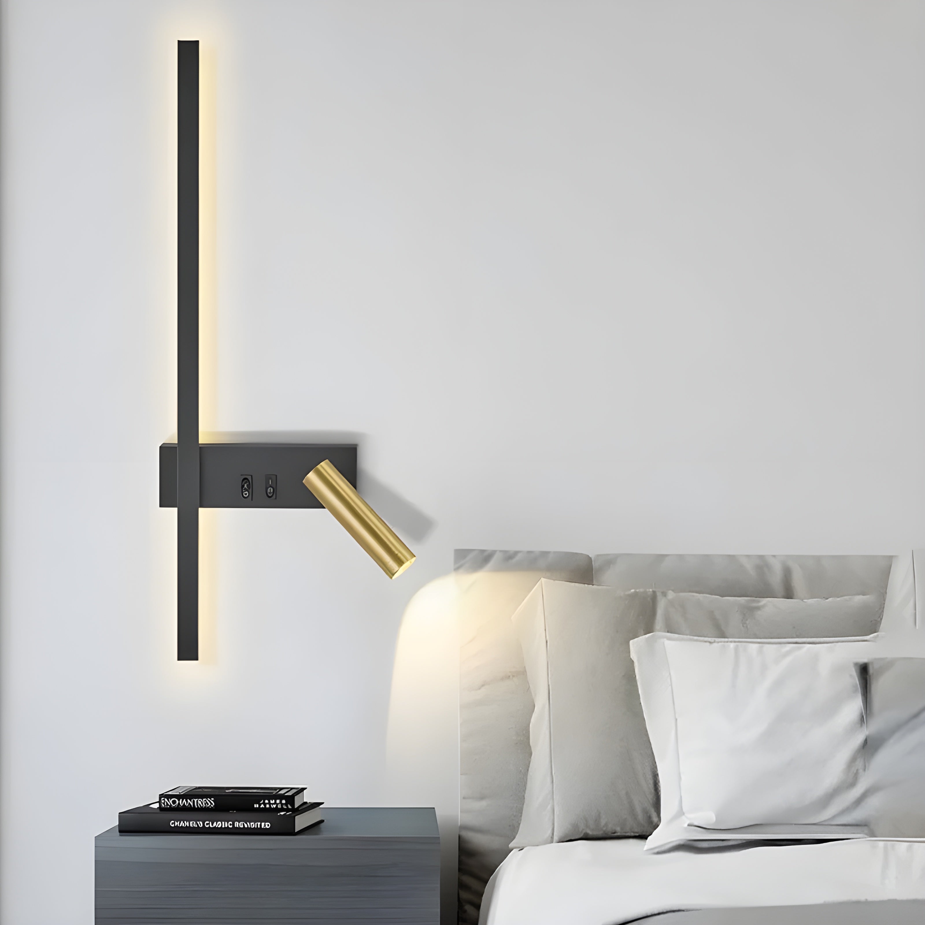 Wandlamp LED Zwart Goud Met Schakelaar Up Down Light | Restfield