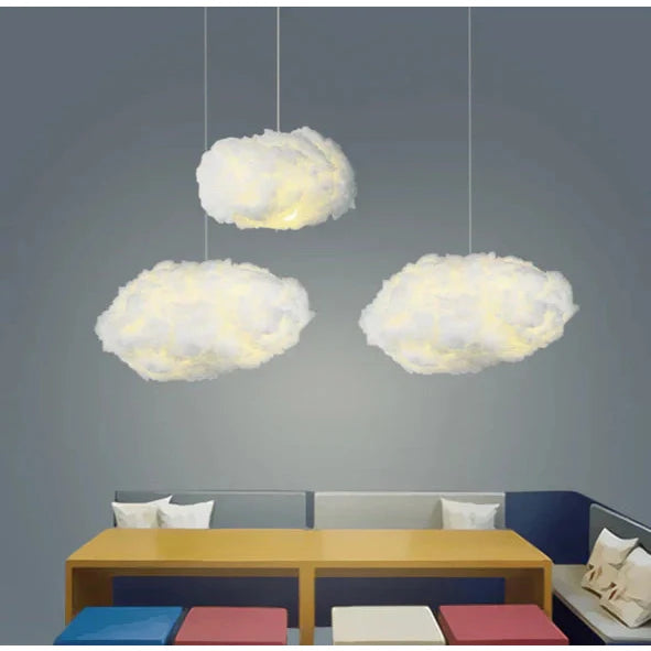 Wolken Hanglamp Katoen Zacht Warm LED Wit 40cm Slaapkamer Plafondlamp | Restfield