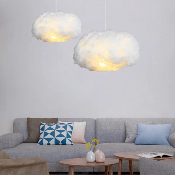 Wolken Hanglamp Katoen Zacht Warm LED Wit 40cm Slaapkamer Plafondlamp | Restfield