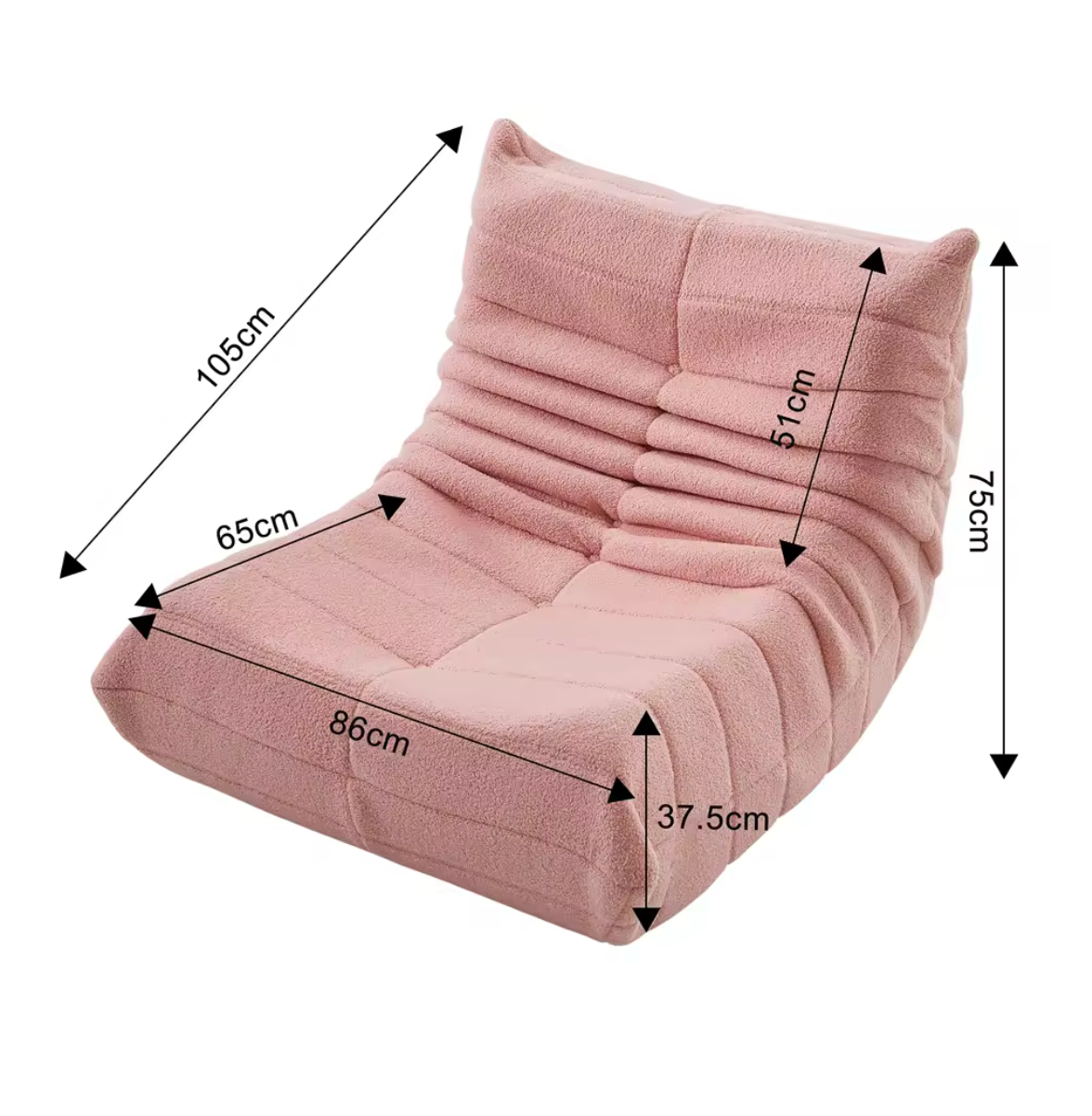 Zitzakbank Fluweel Lounge Stoel Vloerstoel Met Rugleuning Traagschuim Relax | Restfield