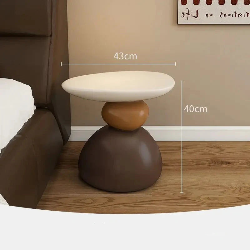 Bijzettafel Rond Scandinavisch Design Hars 43cm Modern | Restfield