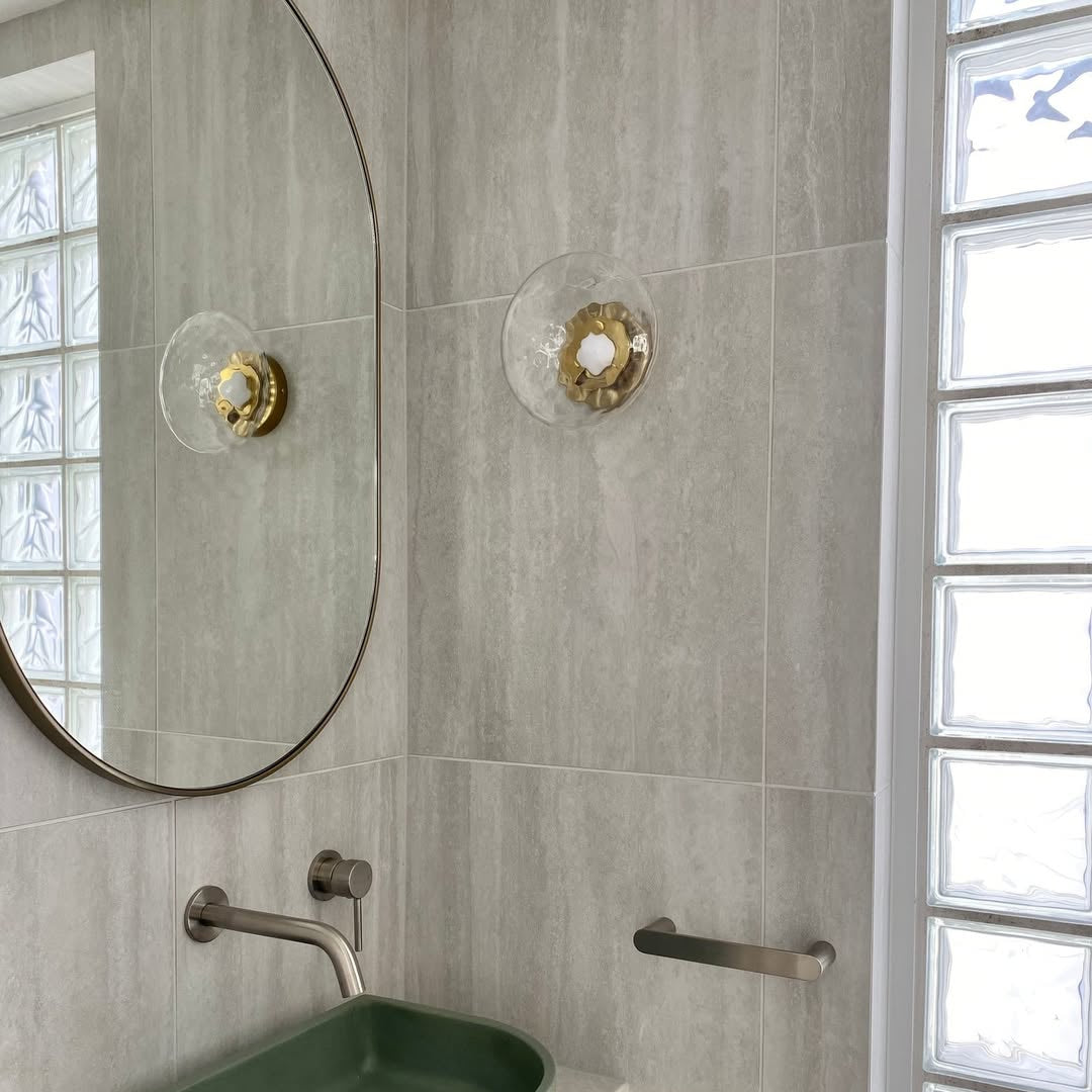 Wandlamp Glas Rond Scandinavisch LED 5W Zwart Goud 20cm Design | Restfield