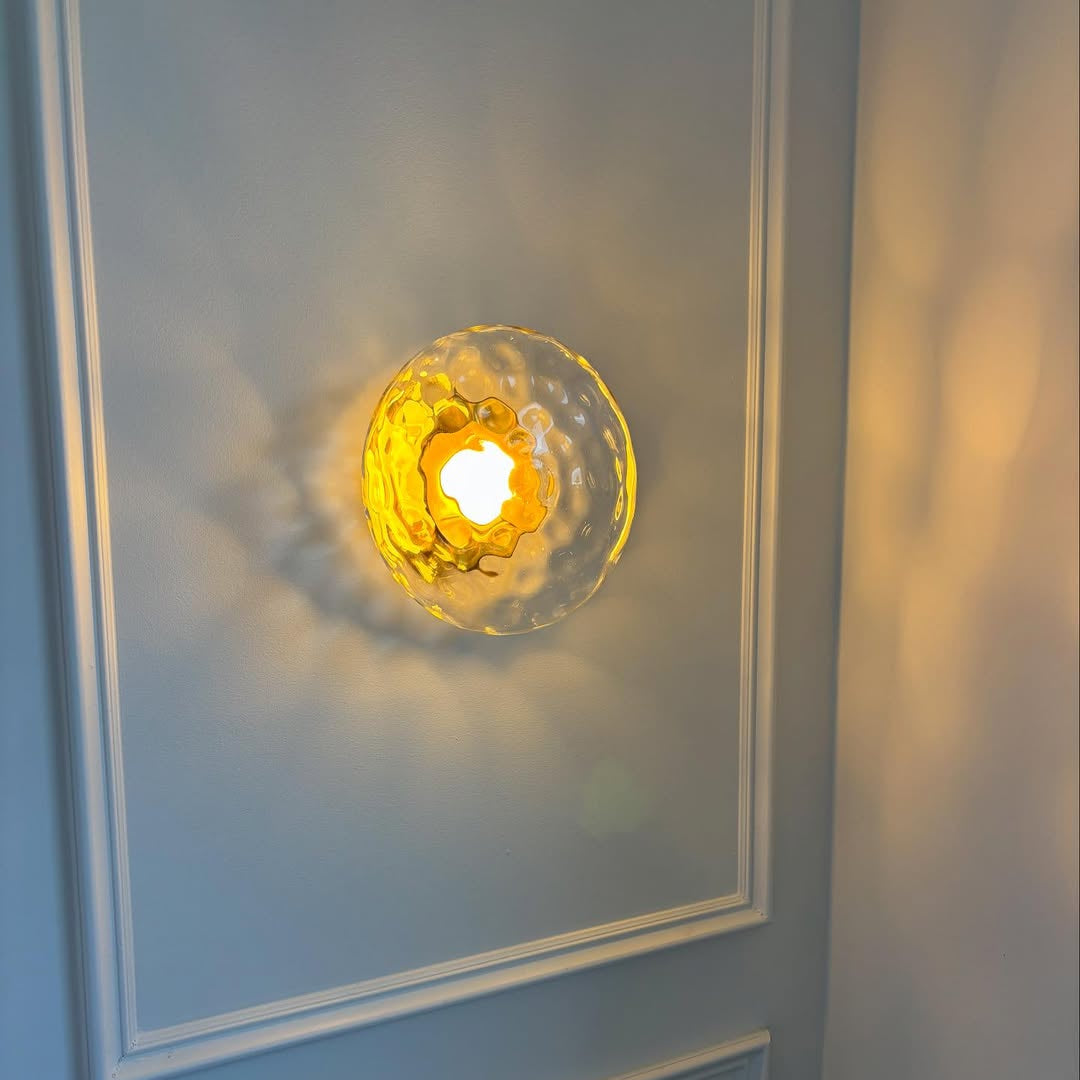 Wandlamp Glas Rond Scandinavisch LED 5W Zwart Goud 20cm Design | Restfield