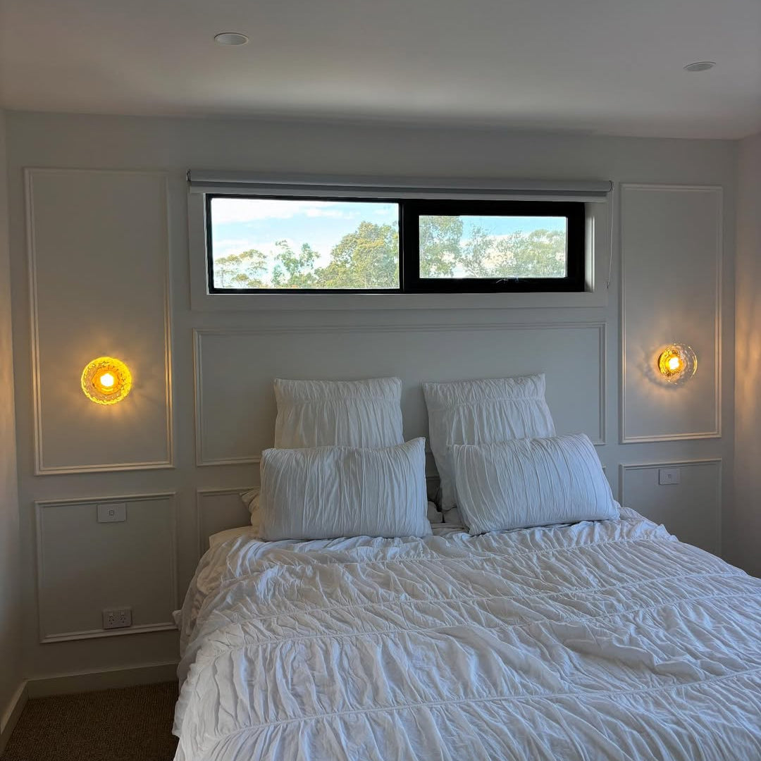 Wandlamp Glas Rond Scandinavisch LED 5W Zwart Goud 20cm Design | Restfield