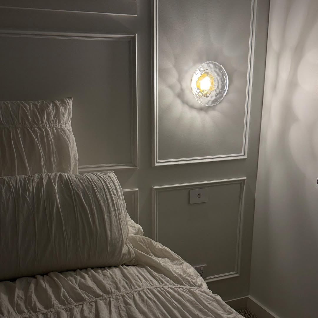 Wandlamp Glas Rond Scandinavisch LED 5W Zwart Goud 20cm Design | Restfield