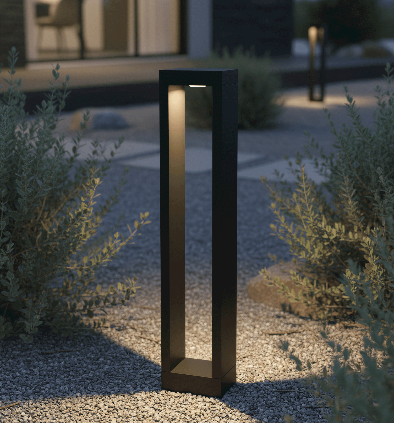 Buitenlamp Paal LED 10W IP65 Aluminium Zwart 60cm Tuin Oprit Pad Modern