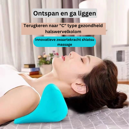 Nekmassagekussen Ergonomisch EVA Blauw 21.5x20x11cm Nekstretch Ontspanning | Restfield