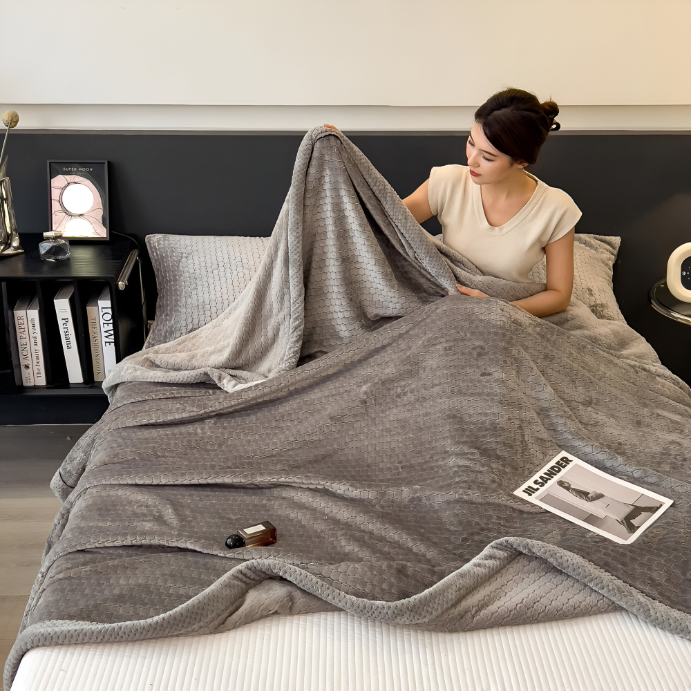 Fleece Deken Plaid Zacht Warm Patchwork Winter 300-350g M2 | Restfield