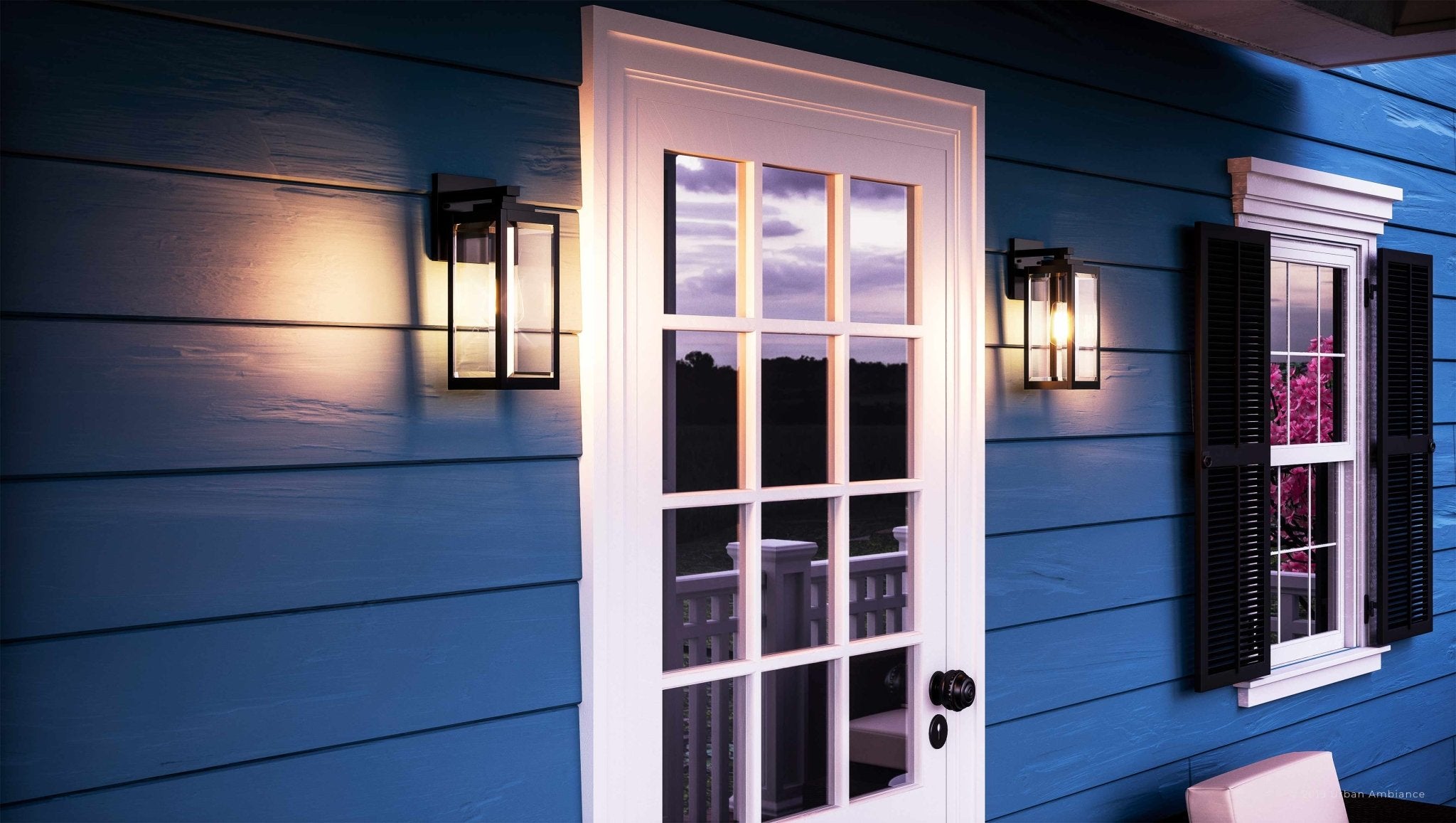 Buitenlamp Wandlamp Zwart Staal Glas 36cm Modern Farmhouse Waterdicht | Restfield