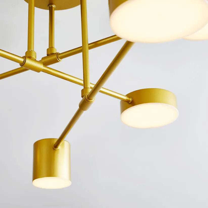 Plafondlamp 6 Lichts Verstelbaar Modern Design Zwart 57x25cm LED | Restfield