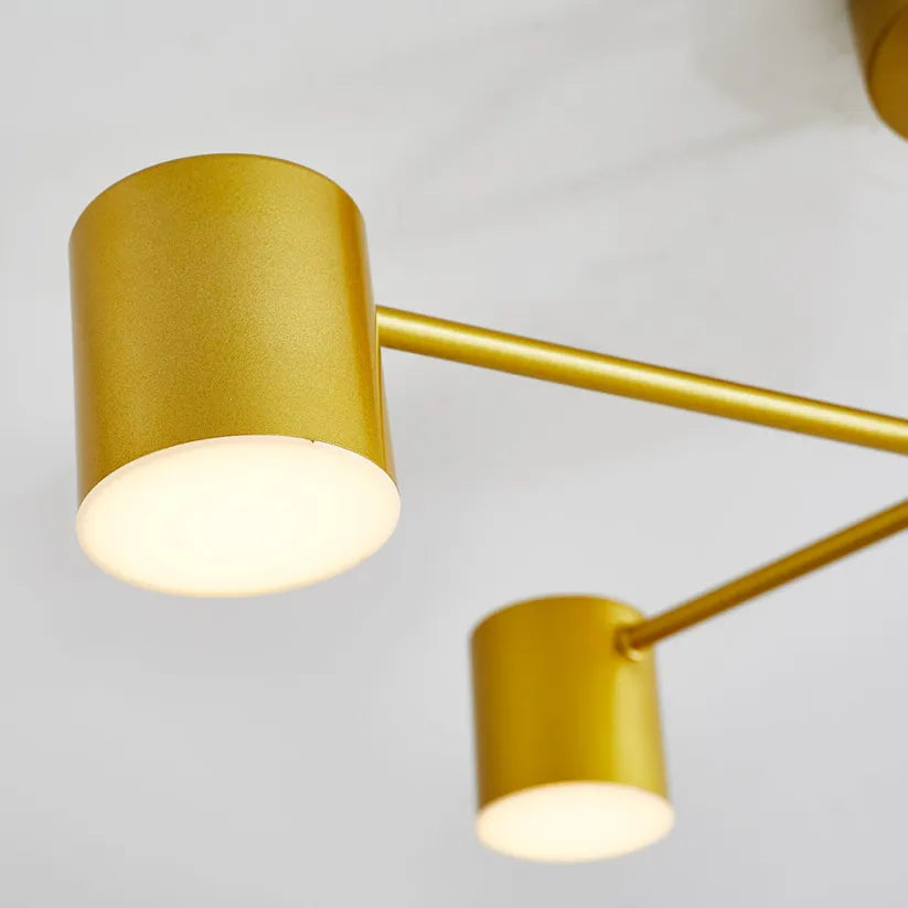 Plafondlamp 6 Lichts Verstelbaar Modern Design Zwart 57x25cm LED | Restfield