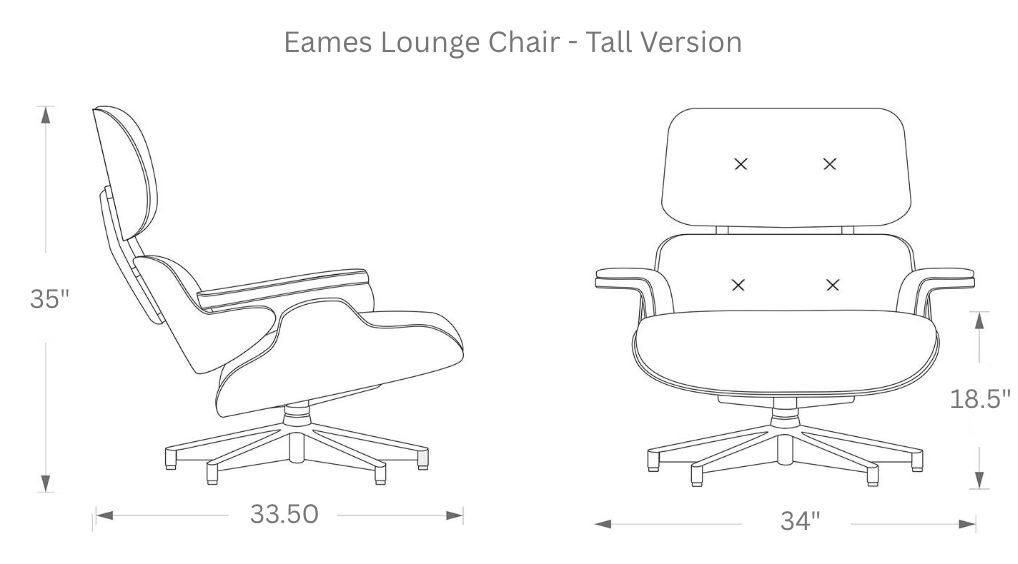 Lounge Chair Met Ottoman Echt Leer Zwart Ergonomisch Hout | Restfield