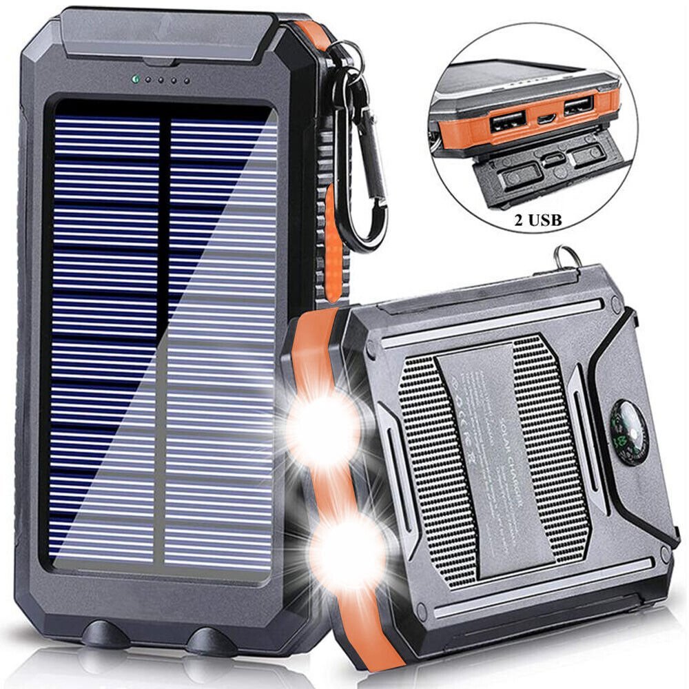 Zonnepanelen Powerbank 10000 mAh Met Waterdichte Behuizing Voor Outdoor Gebruik | Restfield